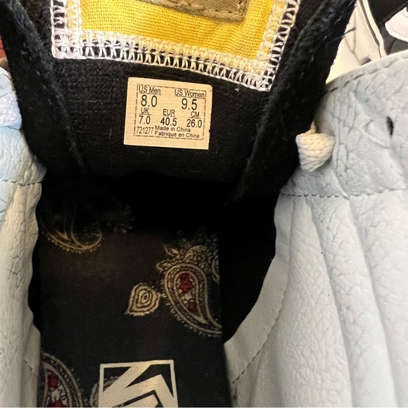 Rare Vans Sk8-Hi Mixed Quilting Core, Blue/Yellow Tongue 1966, Men 8, Women 9.5 - Picture 8 of 9